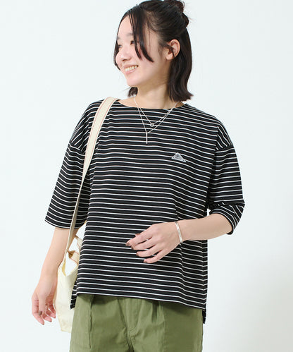 ワッペンロゴハーフスリーブボーダーTシャツ