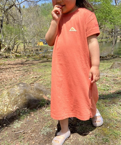 【Kids】 Mini logo T-shirt dress / ミニロゴTシャツワンピース